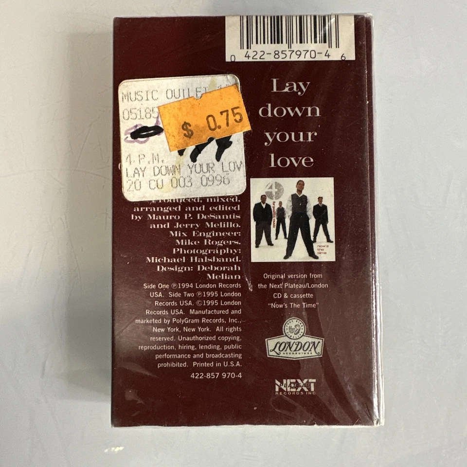 4 P.M. Lay Down Your Love (Cassette) Single New Sealed - Image 2 of 2