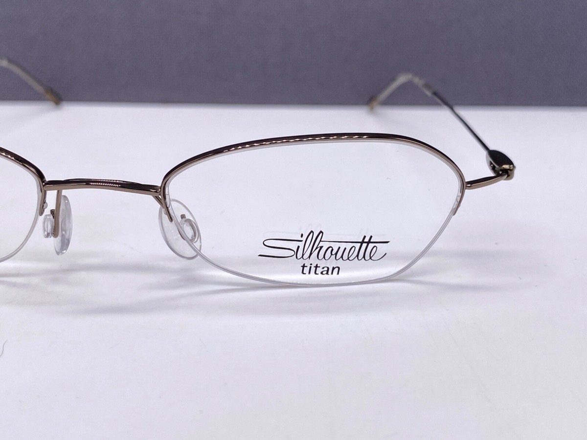 Eyeglasses Frames Woman Silver Gray Oval Titanium Small Lens 6565