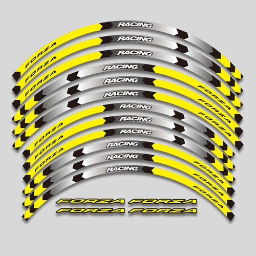 For Honda Forza 350 Motorcycles 12pcs/16pcs Half/Full Rim Wheel Decal Sticker - Picture 13 of 13