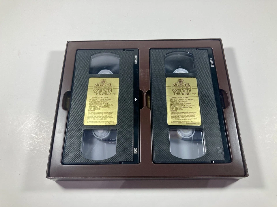 Gone With the Wind Betamax Hi-Fi Beta 2 Cassette Tape Box Set 1967 MGM Video - Image 4 of 4