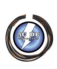 AUTOMOTIVE GXL WIRE 20 AWG STRANDED COPPER BLACK W/ ORANGE STRIPE 25 FT COIL