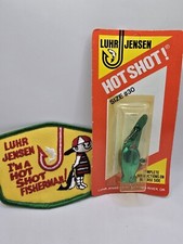 Vintage Luhr Jensen Early Era Hot Shot 30 on Red Card. Metallic Dark Green