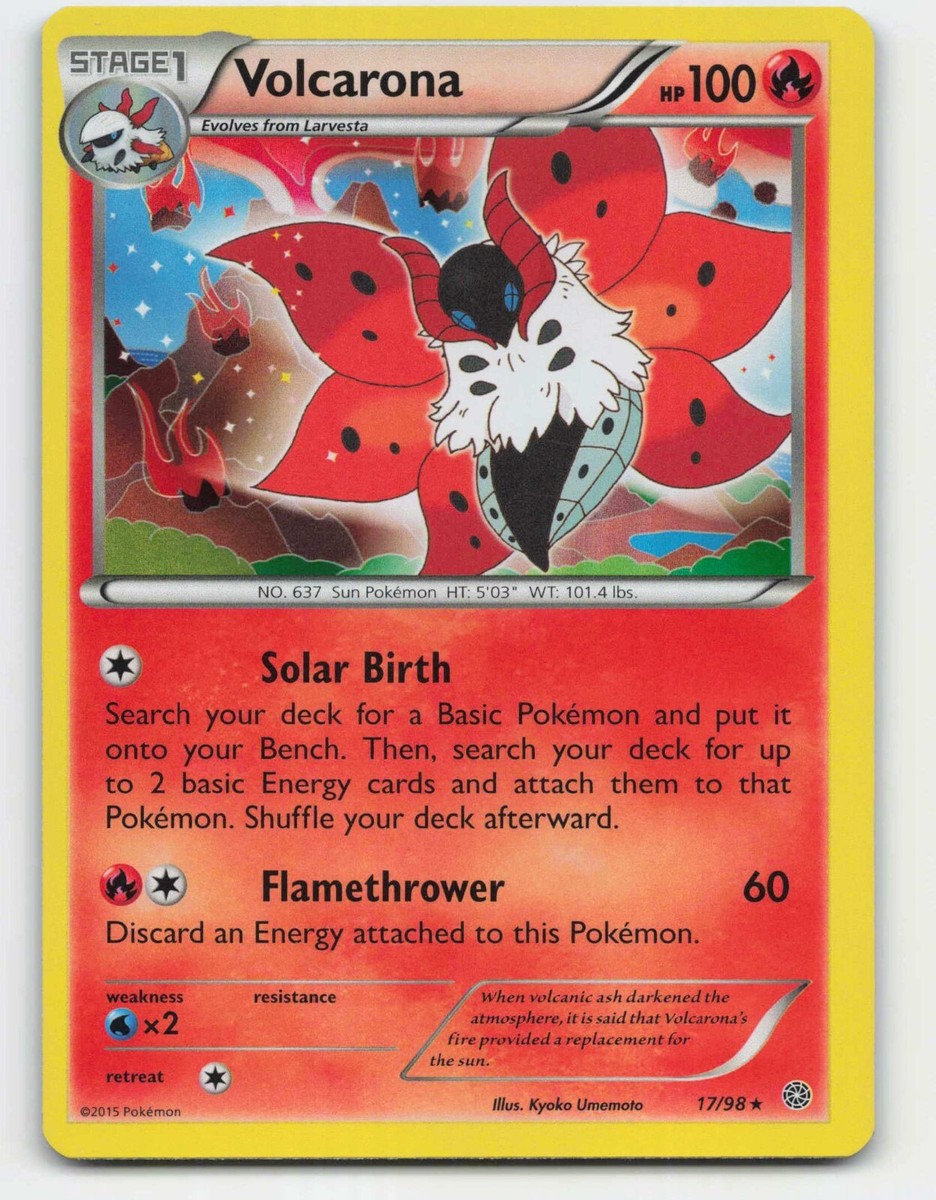 2015 Pokemon, Ancient Origins, #17/98 Volcarona, Holo Rare | eBay