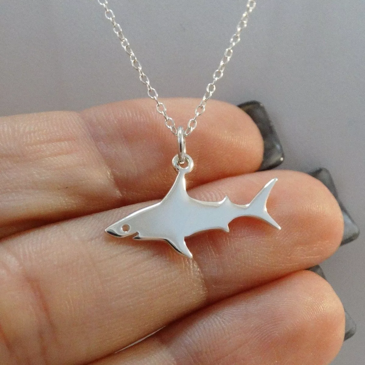 Sterling silver shark best sale pendant