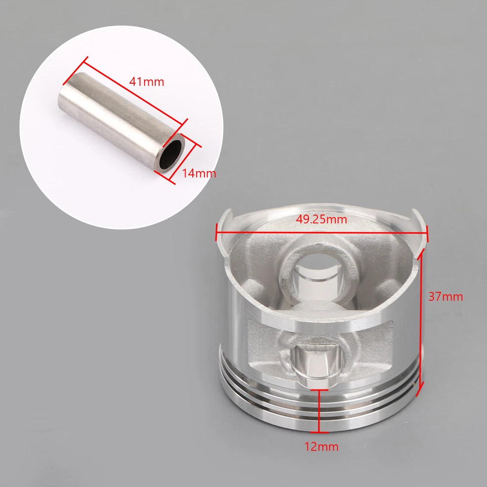 Piston Kit & Rings Set +.25 49.25mm For Yamaha Virago V Star XV250 SRV 250 88-18 - Image 4 of 4