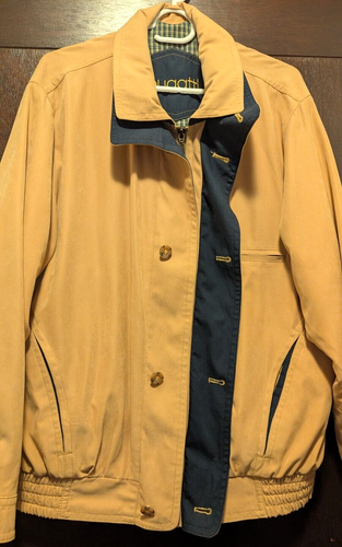 BUGATTI Pfirsich-weiche Herren Jacke M (48/50) Ockergelb/Schwarz leicht gefütter - Bild 5 von 23