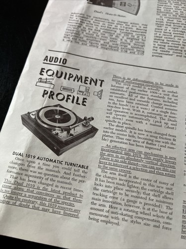 Vintage 1967 Dual Turntable Test Reports 1019 1009SK 1015 - Picture 5 of 12