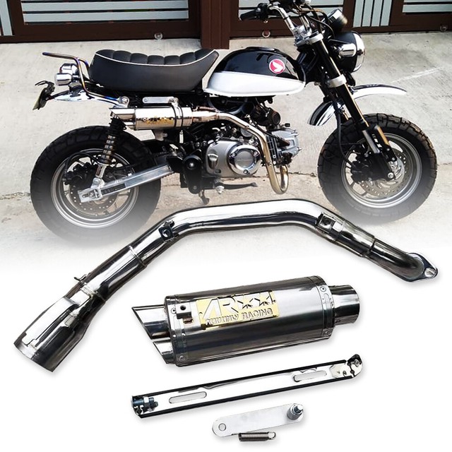 EXHAUST PIPE SYSTEM DOUBLE SHORT SLIP ON FOR HONDA MONKEY Z125 125 2018