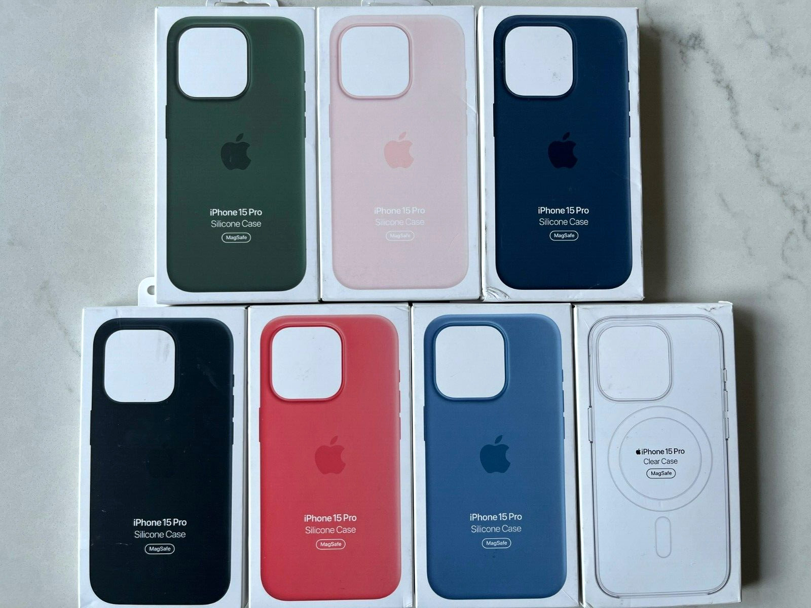 Genuine Apple iPhone 15 PRO (6.1") Silicone or Hard Case w/Magsafe