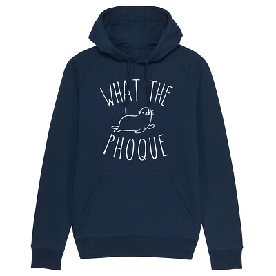 Herren Hoodie - WHAT THE PHOQUE. Hoodie Farbe Marineblau
