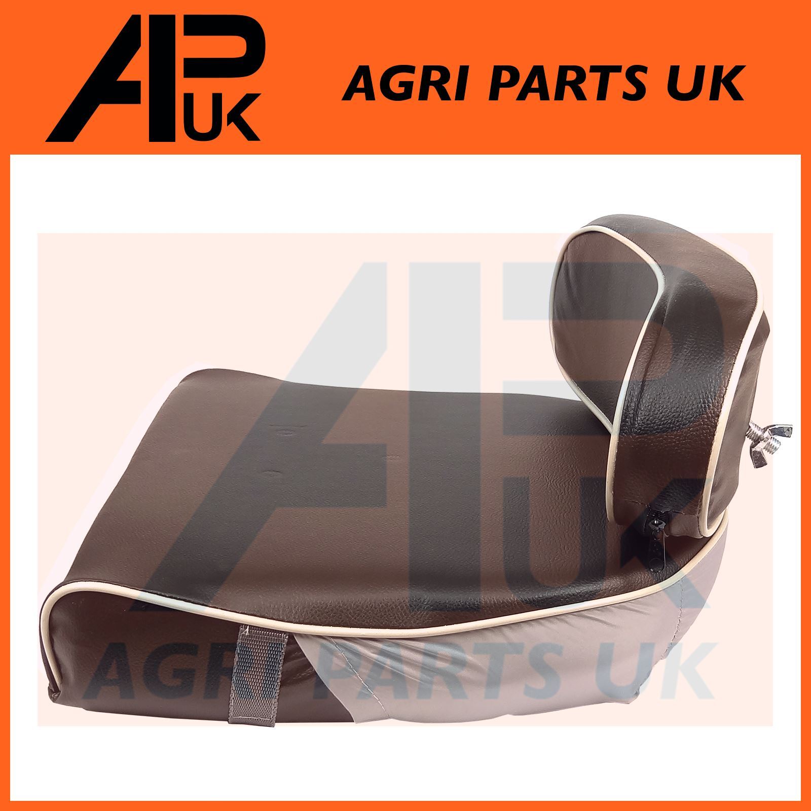 Seat Pan Cushion & Backrest Black White for Massey Ferguson 35X 65 135