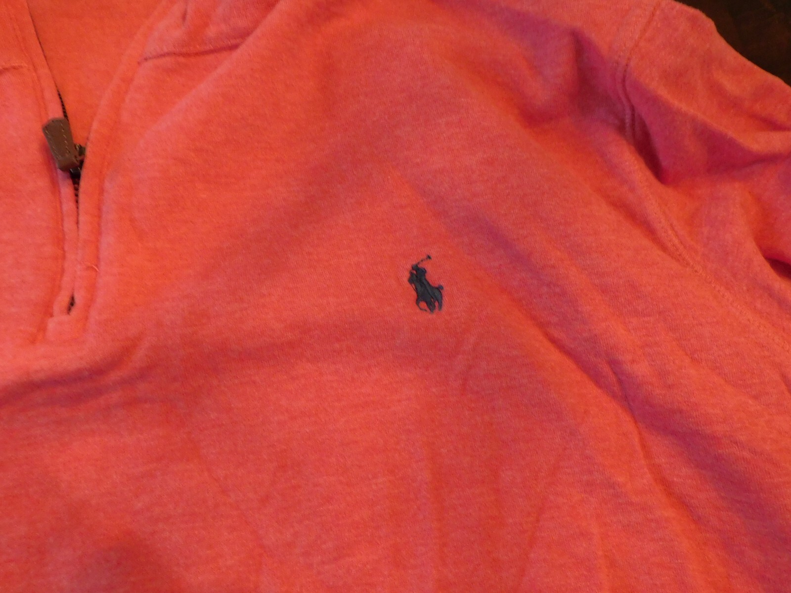 Polo Ralph Lauren Pony Quarter Felpa Zip Rosso Chiaro XXL
