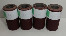 Four pre-cut rolls 180 grit sandpaper for Jet 16-32 sanders, NOT X-weight paper