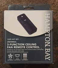 Hampton Bay 98101 Universal Basic On/Off Ceiling Fan Remote Control in Black