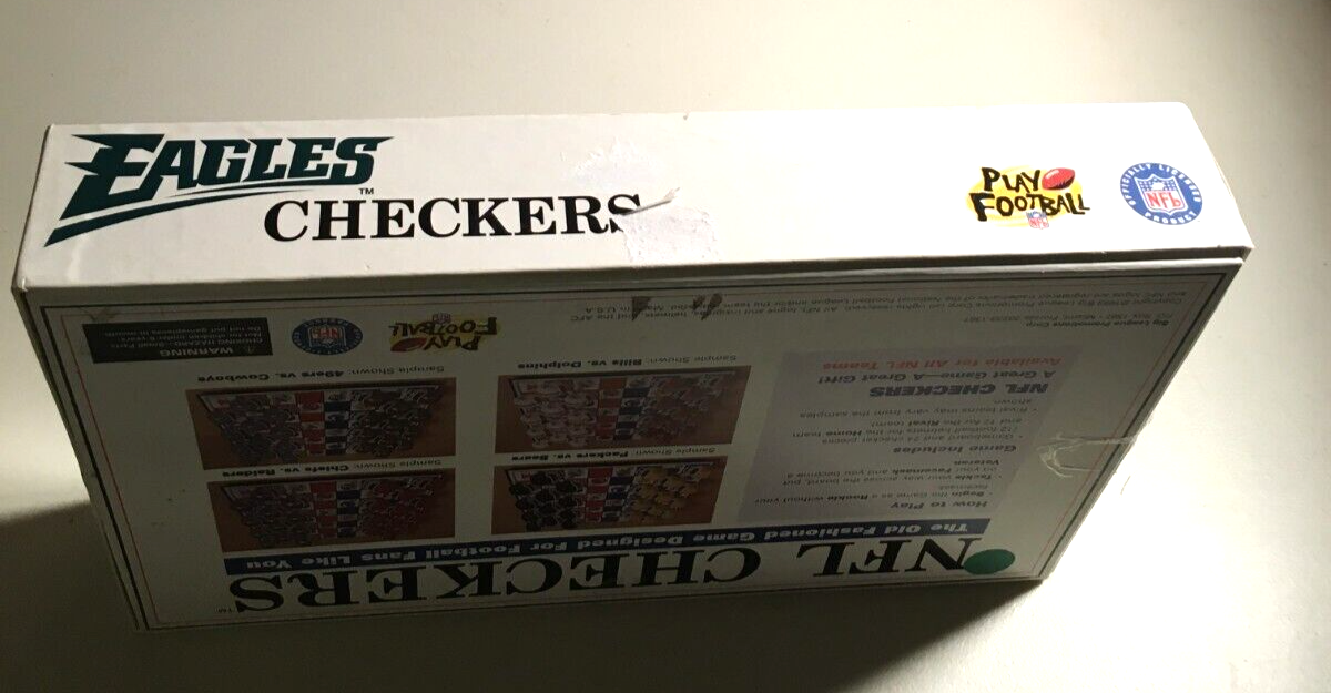 NFL Philadelphia Eagles VS Cowboys 1993 Checkers Board Game Used eBay