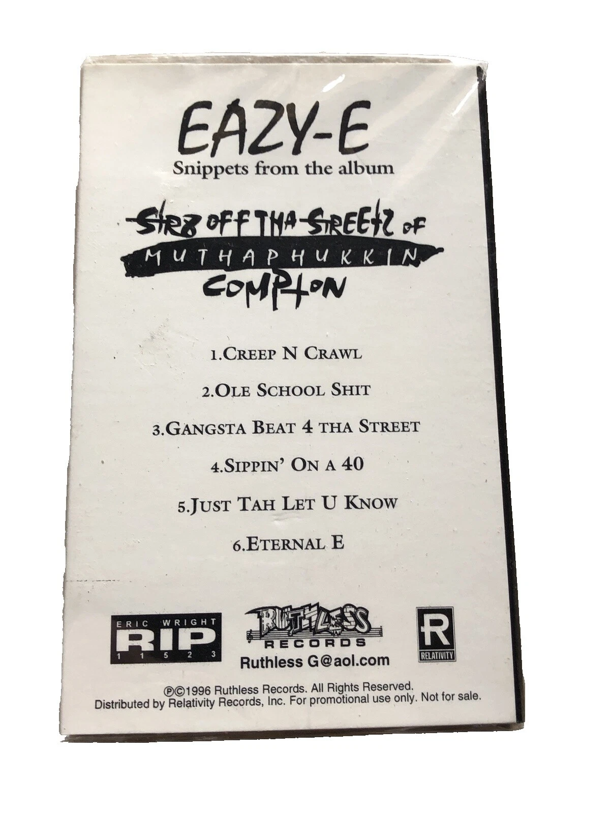 Eazy-E rap y hip-hop casetes de Música