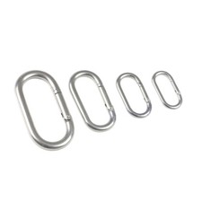 Carabiner Clip Snap Hook Spring Loaded Carabina Carbine A2 Stainless Steel 304