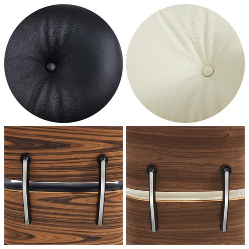 Premium EAMS Lounge Chair and Ottoman Genuine Leather Armchair with Footstool