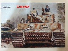 Postkarte (Tiger I frontal), Wehrmacht, Panzer, 2nd WW, Carius, sPzAbt 502
