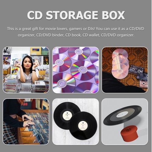 2 Pcs CD/DVD -Aufbewahrungstasche DVD-Organizer CD-Hülle Fürs Auto - Afbeelding 4 van 10