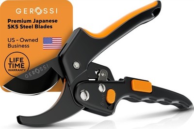Heavy Duty Ratchet Pruning Shears   3x Cutting Power for Weak Hands & Arthritis