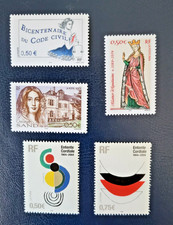 2004 FRANCE 3640 3644 3645 3657 3658"C.CIVIL-ALIENOR-SAND-ENTENTE" NEUFS