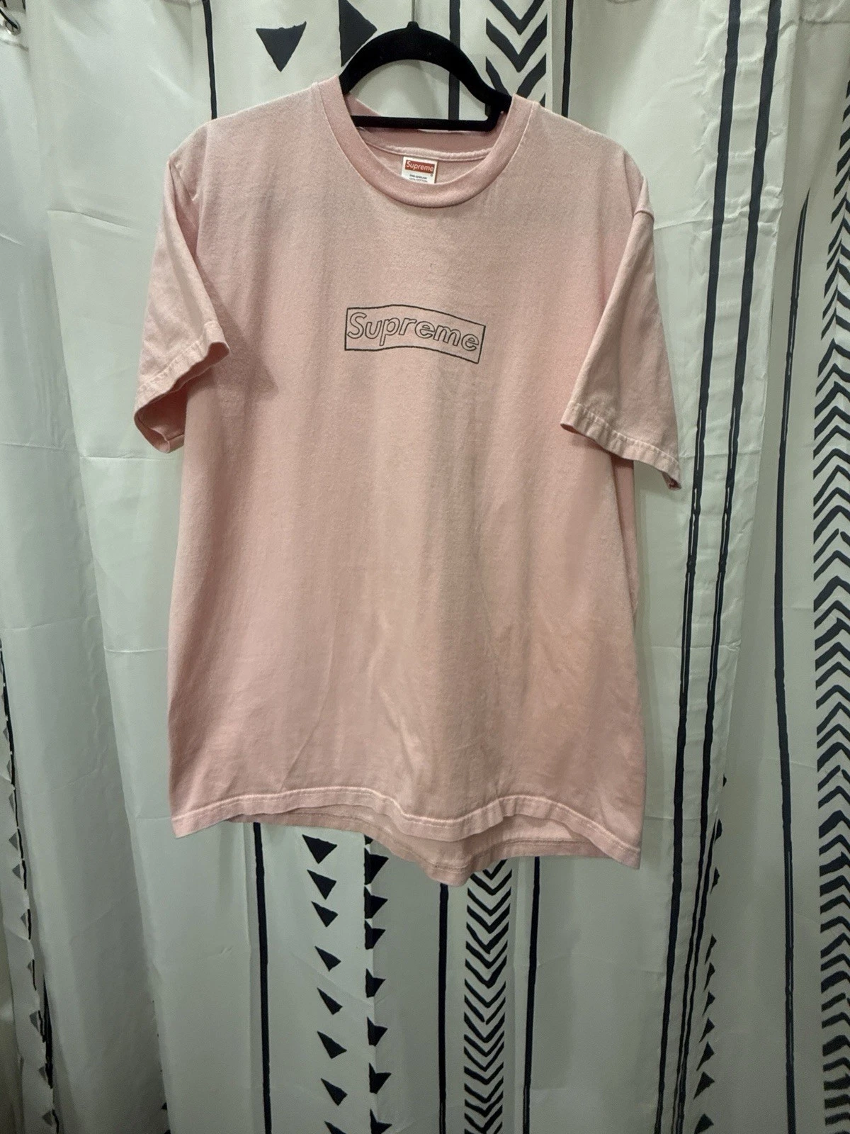 TEE SHIRT SUPREME CHALK BOX LOGO SS21   Rose Medium   Occasion