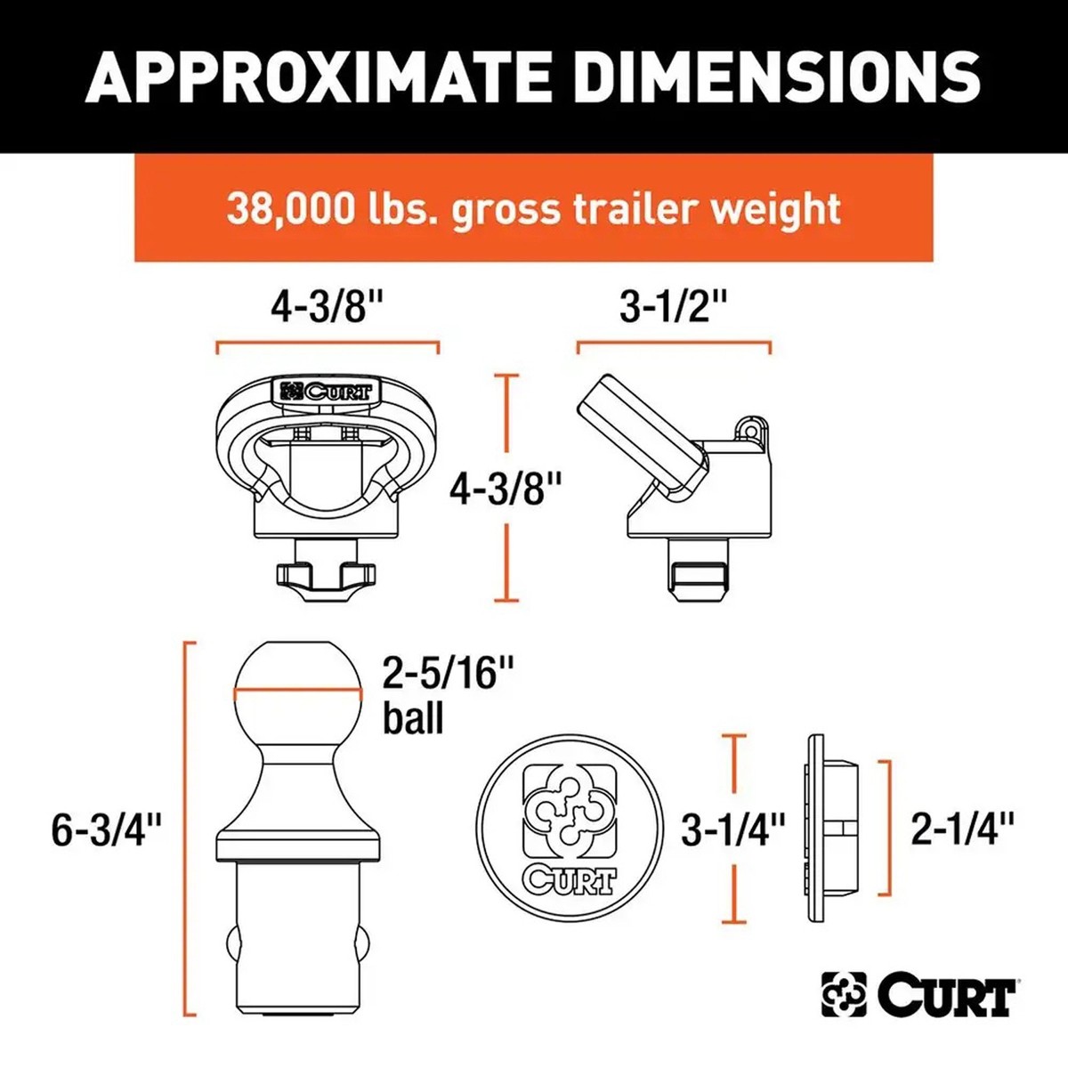 Curt 38K OEM Puck System 2-5/16