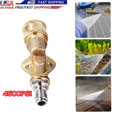 #ad High Pressure Washer Spray Nozzle and 1 4quot; Quick Connect Pivot Adapter Coupler $12.99