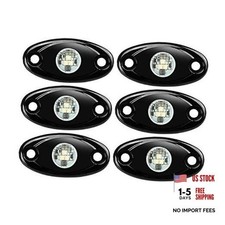 6 Pods LED Rock Lights, Waterproof LED Neon Underglow Light for Car White