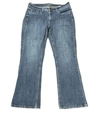 Lee Bootcut Women's Jeans Blue Denim Medium Wash Mid Rise 5-Pocket Zip, Size 12P