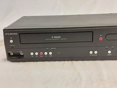 Funai DVD Player VCR Combo Black DV220FX4 4-Head VHS Recorder with