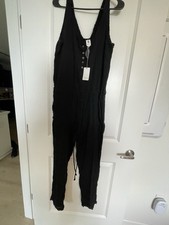 Womens Flawless Black sleeveless jumpsuit Medium