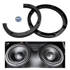 Rdxcv 2 PCS 6.5" Speaker Spacer, 1/2" Thick Plastic Car Stereo Black