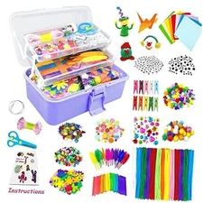  Arts and Crafts Supplies for Kids DIY Craft Kits Art Supplies Materials Purple