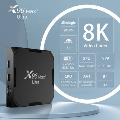H96 Max+ Ultra 4GB+64GB Amlogic S905X4 8K Smart TV BOX Android 11.0 Media Playe
