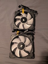 2 Corsair ML120 RGB ELITE Performance 120mm Black PWM Fan 4 Pin Power 4 Pin RGB