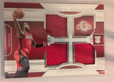 2023-24 Panini National Treasures Rookie Triple Materials Cam Whitmore #RTM-WHI 