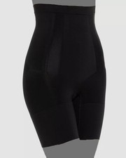 Spanx Womens Black OnCore High Waisted Mid-Thigh Shorts Shapewear Size S
