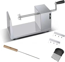 Manual Tornado Potato Spiral Cutter Twisted Potato Slicer Stainless Steel Potato