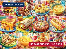 500 Piece Jigsaw Puzzle for Adults -Checkered Food Collection Jigsaw Puzzles 500