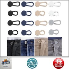 16Pcs Pants Waist Button Extender for Jeans Men Women 5 Colors 1/1.3" Extension