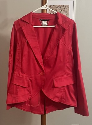 Women s View By Walter Red Button Blazer / Jacket Size M