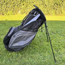 IZZO Golf Stand Bag 6 Way Divider Lightweight Carry Bag Black Grey Rain Hood VGC