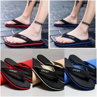 Mens Classic Flat Slip On Flip Flops by MIG Size 6-10 UK - BEACH POOL SLIDERS
