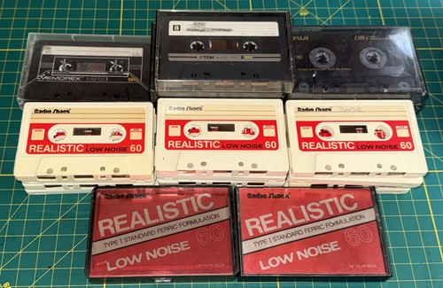 CASSETTE TAPE LOT of 23 Realistic 60 Tdk D90 Memorex  MEDIA USED RECORDABLE