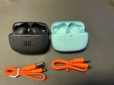 JBL Vibe Beam True Wireless Bluetooth Earbuds-LOT OF 2-BLK  TEAL