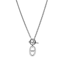 AUTHENTIC HERMES Amulet Chaine d'AncreNecklace Silver SV925 unisex
