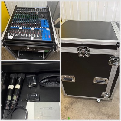 Yamaha MG16XU Mixer + 2x Electro-Voice RE3 Funkmikrofone + FlightcaseDJ