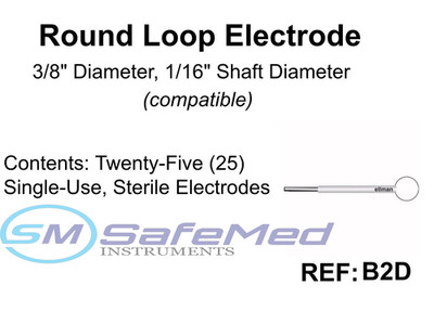 Ellman B1D Round Loop Electrode Twenty Five 25 Single Use Disposable